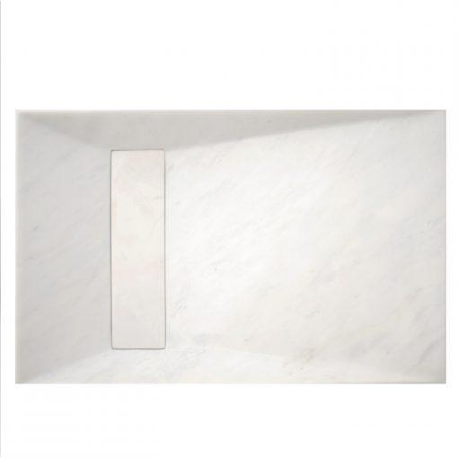 Eviva Slope 21 in. White Carrara Marble Vessel Sink Bathroom Vanity Eviva 