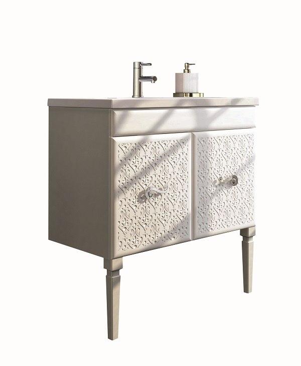Eviva Venice 32″ Modern Luxury Bathroom Vanity with white Porcelain integrated sink. Bathroom Vanity Eviva White 
