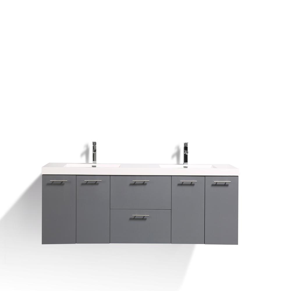 Eviva Luxury 84 inch bathroom vanity with integrated acrylic sinks Vanity Eviva 