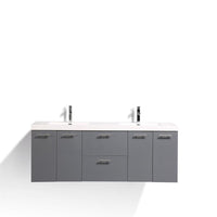 Thumbnail for Eviva Luxury 84 inch bathroom vanity with integrated acrylic sinks Vanity Eviva 