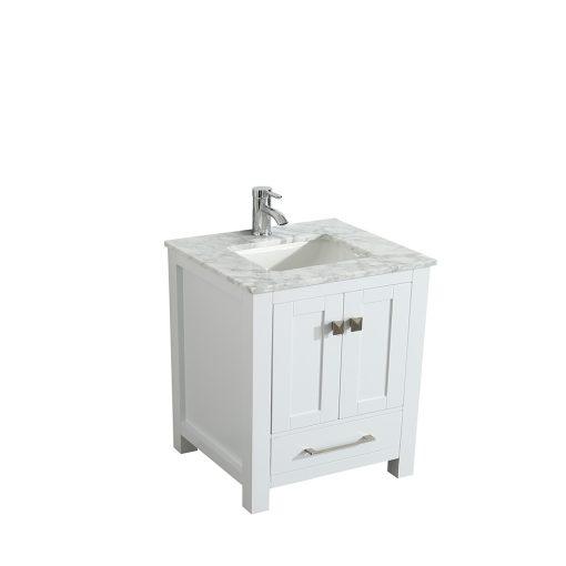 Eviva London 20″ x 18″ Transitional Bathroom Vanity w/ White Carrara Top Vanity Eviva 