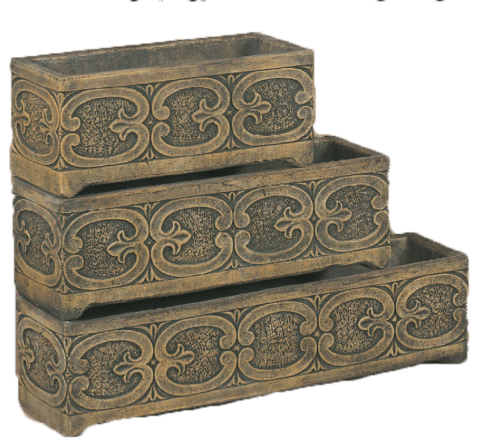 Celtic Box Cast Stone Outdoor Garden Planter Planter Tuscan 