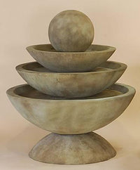 Thumbnail for Tondo Three Tier Outdoor Cast Stone Garden Fountain Fountain Tuscan 
