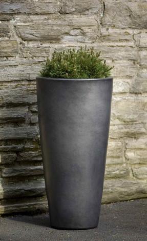 Campania International Glazed Terra cotta Aluan Tall Round Planter Urn/Planter Campania International 