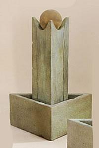 Thumbnail for Saturno Outdoor Cast Stone Garden Fountain With Ball Fountain Tuscan 