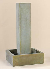 Thumbnail for Smooth Pilar Outdoor Cast Stone Garden Fountain Tall No Ball Fountain Tuscan 