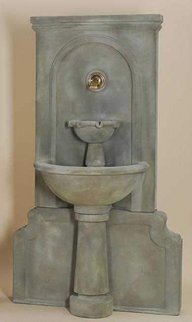 Imperia Wall Outdoor Cast Stone Garden Fountain For Spout Fountain Tuscan 