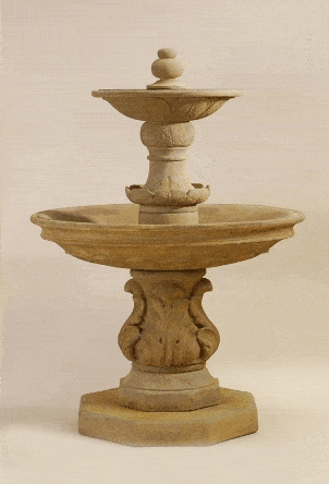 Chelsea Outdoor Cast Stone Garden Fountain With Step Fountain Tuscan 