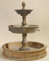 Thumbnail for Antica Provence Courtyard Outdoor Cast Stone Garden Fountain Fountain Tuscan 
