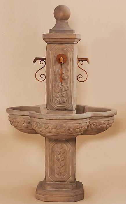 Limone Courtyard Outdoor Cast Stone Garden Fountain For Spouts Fountain Tuscan 