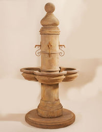 Thumbnail for Beaumont Outdoor Cast Stone Garden Fountain For Spouts Fountain Tuscan 