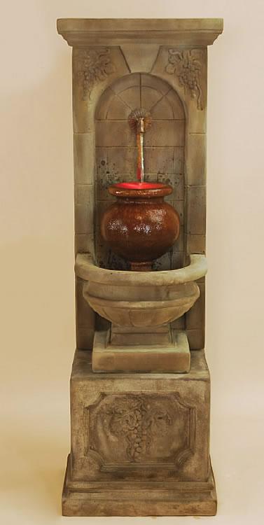 St. Helena Urn Outdoor Cast Stone Garden Fountain For Rustic Iron Spout Fountain Tuscan 
