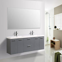 Thumbnail for Eviva Luxury 84 inch bathroom vanity with integrated acrylic sinks Vanity Eviva 
