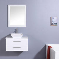 Thumbnail for Totti Wave 30″ Modern Bathroom Vanity w/ Super White Man-Made Stone Top & Sink Vanity Eviva 