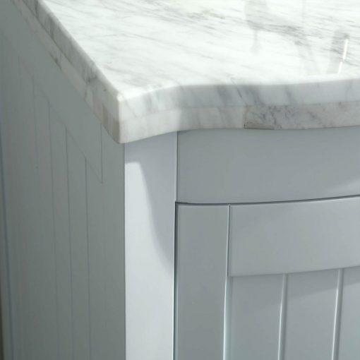 Eviva Odessa Zinx+® 24″ White Bathroom Vanity with White Carrera Marble Counter-top and Porcelain Sink Bathroom Vanity Eviva 