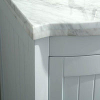 Thumbnail for Eviva Odessa Zinx+® 24″ White Bathroom Vanity with White Carrera Marble Counter-top and Porcelain Sink Bathroom Vanity Eviva 