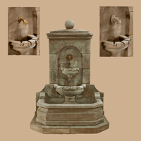 Thumbnail for Acquitaine Wall Outdoor Cast Stone Garden Fountain For Spout Fountain Tuscan 