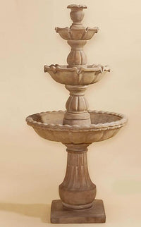 Thumbnail for Gaetana Three Tier Outdoor Cast Stone Garden Fountain Fountain Tuscan 
