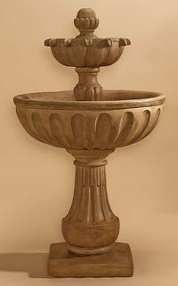 Thumbnail for Valeria Two Tier Outdoor Cast Stone Garden Fountain Fountain Tuscan 