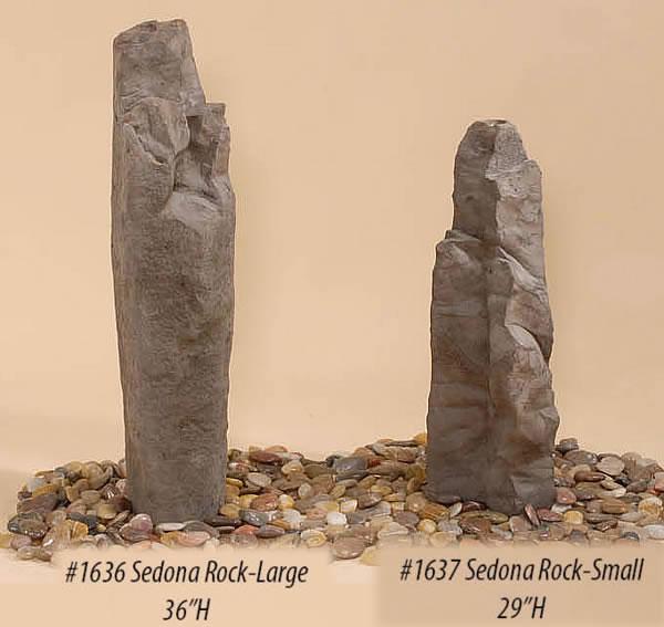 Sedona Rock-Large Outdoor Cast Stone Garden Fountain (Plumbed Rock Only) Fountain Tuscan 