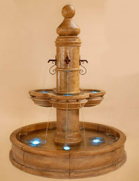 Thumbnail for Beaumont Pond Outdoor Cast Stone Garden Fountain For Spouts Fountain Tuscan 