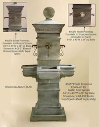 Thumbnail for Fonte Provenza Outdoor Cast Stone Garden Fountain For Spouts Fountain Tuscan 