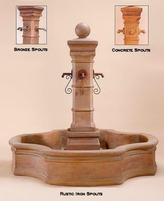 Avignon Monaco Pond Outdoor Cast Stone Garden Fountain For Spouts Fountain Tuscan 