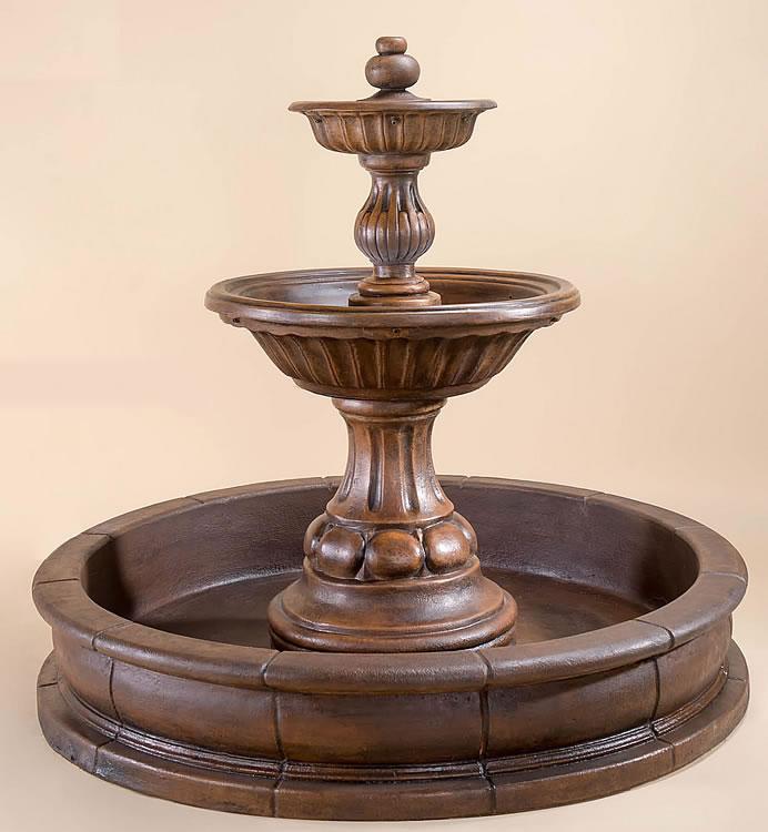 Siena Pond Outdoor Cast Stone Garden Fountain Fountain Tuscan 