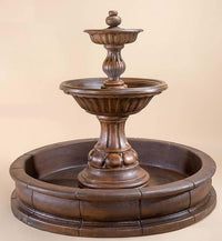 Thumbnail for Siena Pond Outdoor Cast Stone Garden Fountain Fountain Tuscan 