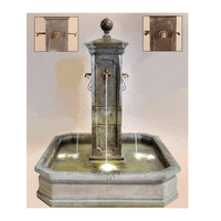 Thumbnail for Anduze Colonne Outdoor Cast Stone Garden Fountain For Spouts Fountain Tuscan 