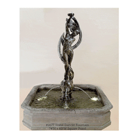 Thumbnail for Vestal Dancer Outdoor Cast Stone Garden Fountain with Pond Fountain Tuscan 