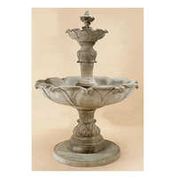 Thumbnail for Fleur Acanthe Outdoor Cast Stone Garden Fountain Fountain Tuscan 