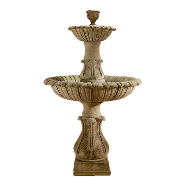 Calanthia Two Tier Cast Stone Outdoor Garden Fountain Fountain Tuscan 