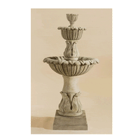 Thumbnail for Calanthia Two Tier Cast Stone Outdoor Garden Fountain Fountain Tuscan 
