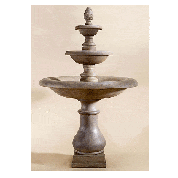 Immanis Newcastle Three Tier Outdoor Cast Stone Garden Fountain (Short Spacers) Fountain Tuscan 