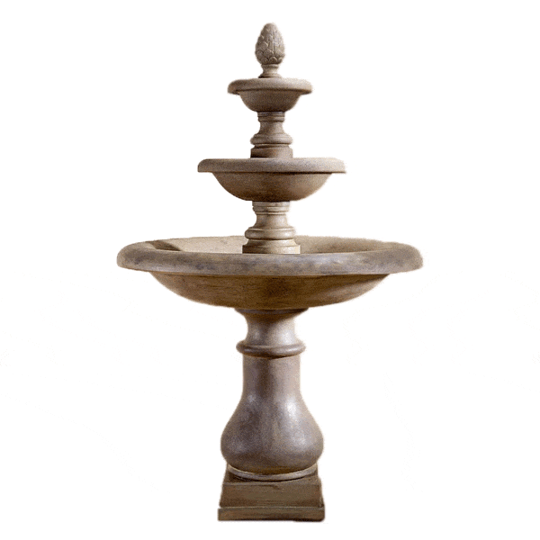 Immanis Newcastle Three Tier Outdoor Cast Stone Garden Fountain (Short Spacers) Fountain Tuscan 