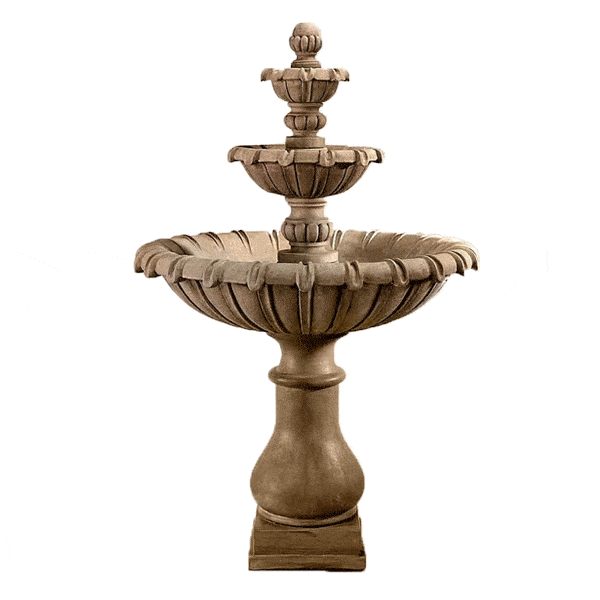 Grand Chateau Three Tier Outdoor Cast Stone Garden Fountain Fountain Tuscan 