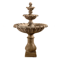 Thumbnail for Grand Chateau Three Tier Outdoor Cast Stone Garden Fountain Fountain Tuscan 