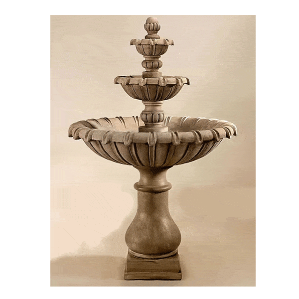 Grand Chateau Three Tier Outdoor Cast Stone Garden Fountain Fountain Tuscan 