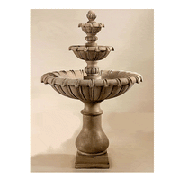 Thumbnail for Grand Chateau Three Tier Outdoor Cast Stone Garden Fountain Fountain Tuscan 
