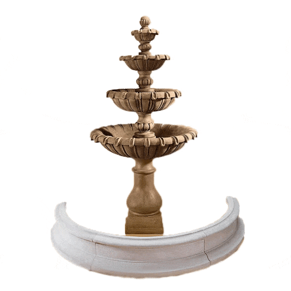 Grand Chateau Four Tier Outdoor Cast Stone Garden Fountain Fountain Tuscan 