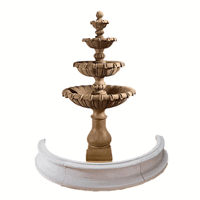 Thumbnail for Grand Chateau Four Tier Outdoor Cast Stone Garden Fountain Fountain Tuscan 