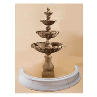 Thumbnail for Grand Chateau Four Tier Outdoor Cast Stone Garden Fountain Fountain Tuscan 