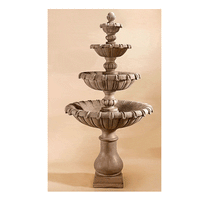 Thumbnail for Grand Chateau Four Tier Outdoor Cast Stone Garden Fountain Fountain Tuscan 