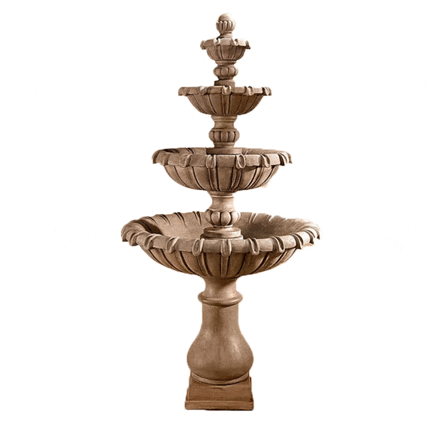 Grand Chateau Four Tier Outdoor Cast Stone Garden Fountain Fountain Tuscan 
