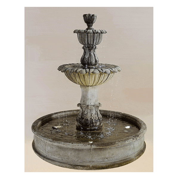 Florica Althum Pond Outdoor Cast Stone Garden Fountain Fountain Tuscan 