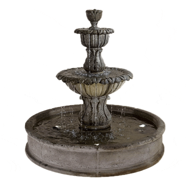 Florica Brevis Pond Outdoor Cast Stone Garden Fountain Fountain Tuscan 