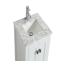 Thumbnail for Eviva London 24″ x 18″ Transitional Bathroom Vanity w/ White Carrara Top Vanity Eviva 