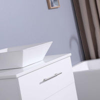 Thumbnail for Totti Wave 30″ Modern Bathroom Vanity w/ Super White Man-Made Stone Top & Sink Vanity Eviva 