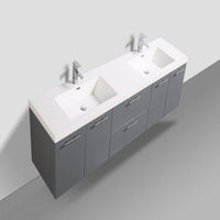 Thumbnail for Eviva Luxury 84 inch bathroom vanity with integrated acrylic sinks Vanity Eviva 
